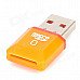 Diamond High-Speed USB 2.0 Micro SD SDHC TF Card Reader - Orange (Max. 32GB) Diamond High-Speed USB 2.0 Micro SD SDHC TF Card Reader - Orange (Max. 32GB)