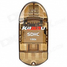 KAWAU High- Speed USB 2.0 SDHC Card Reader - Coffee (Max. 64GB) KAWAU High- Speed USB 2.0 SDHC Card Reader - Coffee (Max. 64GB)