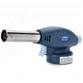 Windproof 1300'C Adjustable Blue Flame Butane Jet Torch Lighter - Blue + Silver