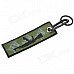 Rifle Woven Label Multifunction Carabiner Clip Keychain Set - Black + Green