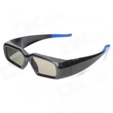 Rechargeable LCD Lens Shutter 3D Glasses for Projector - Black + Blue Rechargeable LCD Lens Shutter 3D Glasses for Projector - Black + Blue