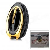 Car Vehicle Sun Visor Clip Sunglasses / Eyeglass Holder - Golden + Black