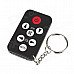 Mini Universal TV Remote Controller Keychain - Black + White + Red (1 x CR2025) Mini Universal TV Remote Controller Keychain - Black + White + Red (1 x CR2025)