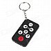 Mini Universal TV Remote Controller Keychain - Black + White + Red (1 x CR2025) Mini Universal TV Remote Controller Keychain - Black + White + Red (1 x CR2025)