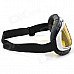 Fashion Yellow PC Lens Safety Motorcycle Goggles