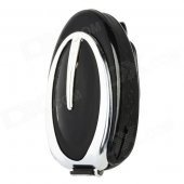 Car Vehicle Sun Visor Clip Sunglasses / Eyeglass Holder - Black + Silver