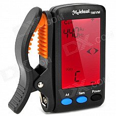 1.6" LCD Digital Chromatic Tuner w/ Clip for Violin Mandolin / Viola / Cello - Black (1 x CR2032)