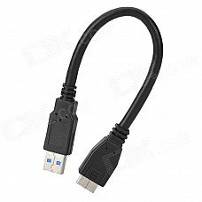 Micro USB 3.0 to USB Cable for HDD - Black (14cm)
