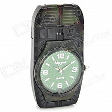Tank Shape Quartz Watch Windproof Butane Gas Lighter - Camouflage (1 x 377) Tank Shape Quartz Watch Windproof Butane Gas Lighter - Camouflage (1 x 377)