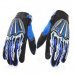Scoyco Stylish Full-Finger Motorcycle Gloves - Black + Blue (Pair / L Size)