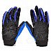 Scoyco Stylish Full-Finger Motorcycle Gloves - Black + Blue (Pair / L Size)