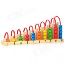 JIWANG XM-3010 1 + 1 Wooden Calculation Toy Shelf - Multicolored