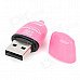 SY-U38 Mini USB 2.0 Micro SD / TF Card Reader - Pink SY-U38 Mini USB 2.0 Micro SD / TF Card Reader - Pink