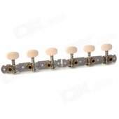 Folk Guitar String 3-Machine-Head Tuners - Silver (Pair)