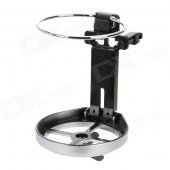 Folding Drink Water Cup / Bottle Holder with Mini Fan for Car - Silver + Black