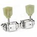 LP Style Folk / Electric Guitar String Tuning Peg - Silver + Light Green