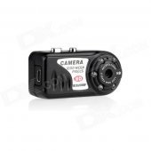 Mini Portable 5.0MP HD 1080P Camera Camcorder w/ USB / TF / 5-LED IR Night Vision - Black