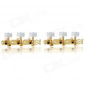 Classic Machine Heads Guitar Tuner - White + Golden (2 PCS)
