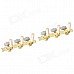 Classic Machine Heads Guitar Tuner - White + Golden (2 PCS)