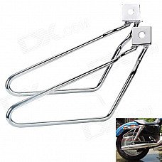 Detachable Motorcycle Saddlebags Brackets for Harley Davidson Sportster 883 - Silver (2 PCS)