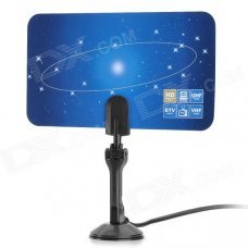 UHF / VHF Digital Indoor TV Antenna for HDTV / STB - Blue + Black
