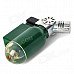 Portable Windproof Blue Flame Butane Gas Jet Lighter - Deep Green + Silver