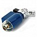 Portable Windproof Blue Flame Butane Gas Jet Lighter - Blue + Silver