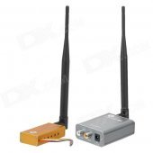 2.4GHz 2W Wireless Transmitter Receiver Kit - Silver + Yellow