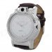 2-in-1 PU Leather Quartz Wrist Watch w/ Butane Lighter - Silver + Brown (1 x 377)