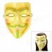 V for Vendetta Anonymous Guy Fawkes Plastic Mask - Glow-in-The Dark Yellow + Green