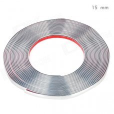 Bodywork PVC Decoration Strip for Car - Silver (15m-Length / 15mm-Width)