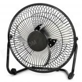 JD-618 8" 3-Blade Metal Cooling Fan - Black (AC100~240V / 2-Flat-Pin Plug)
