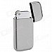 Zinc Alloy Electroplating Grinding Wheel Butane Gas Lighter - Silver