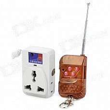 Wireless AC Outlet Switch Socket w/ Remote Control - White Wireless AC Outlet Switch Socket w/ Remote Control - White