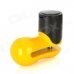 Tonyon Stainless Steel Motorcycle Alarm Disc Brake Lock Set - Black + Yellow