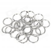 Simple Stainless Steel Key Rings - Silver (25 PCS)