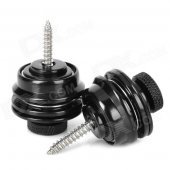 ZEA-J001 Guitar Zinc Alloy Strap Locks - Black (2 PCS)