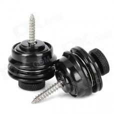 ZEA-J001 Guitar Zinc Alloy Strap Locks - Black (2 PCS)