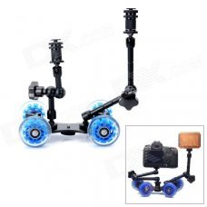4-in-1 Camera Wheel Dolly Slider Table + BH-1 Ball Head & Tripod + 7"/ 11" Articulating Magic Arm 4-in-1 Camera Wheel Dolly Slider Table + BH-1 Ball Head & Tripod + 7"/ 11" Articulating Magic Arm