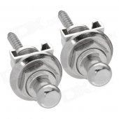 ZEA-J002 Guitar Zinc Alloy Strap Locks - Silver (2 PCS)