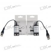 Video Balun Transceivers - Shielded BNC Video over UTP Cable Adapters (2-Piece Set)