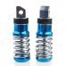 DIY Motorcycle Parts Universal Stainless Steel Spring Back Pedals - Blue (Pair)