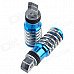 DIY Motorcycle Parts Universal Stainless Steel Spring Back Pedals - Blue (Pair)