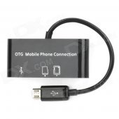 USB 2.0 SD / Micro SD Card Reader for Samsung - Black (Max.16GB)