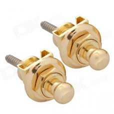 ZEA-J004 Guitar Zinc Alloy Strap Locks - Golden (2 PCS)