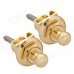 ZEA-J004 Guitar Zinc Alloy Strap Locks - Golden (2 PCS)
