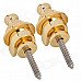 ZEA-J004 Guitar Zinc Alloy Strap Locks - Golden (2 PCS)