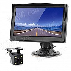 5" LCD Display Screen Car Rear-View Suction Cup Security Monitor - Black (480 x 800 Pixels) 5" LCD Display Screen Car Rear-View Suction Cup Security Monitor - Black (480 x 800 Pixels)