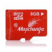 Maxchange Micro SD / TF Memory Card - Red (8GB / Class 10)