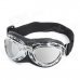 Fashion Silver Plating PC Lens Safety Motorcycle Goggles - Silver Frame